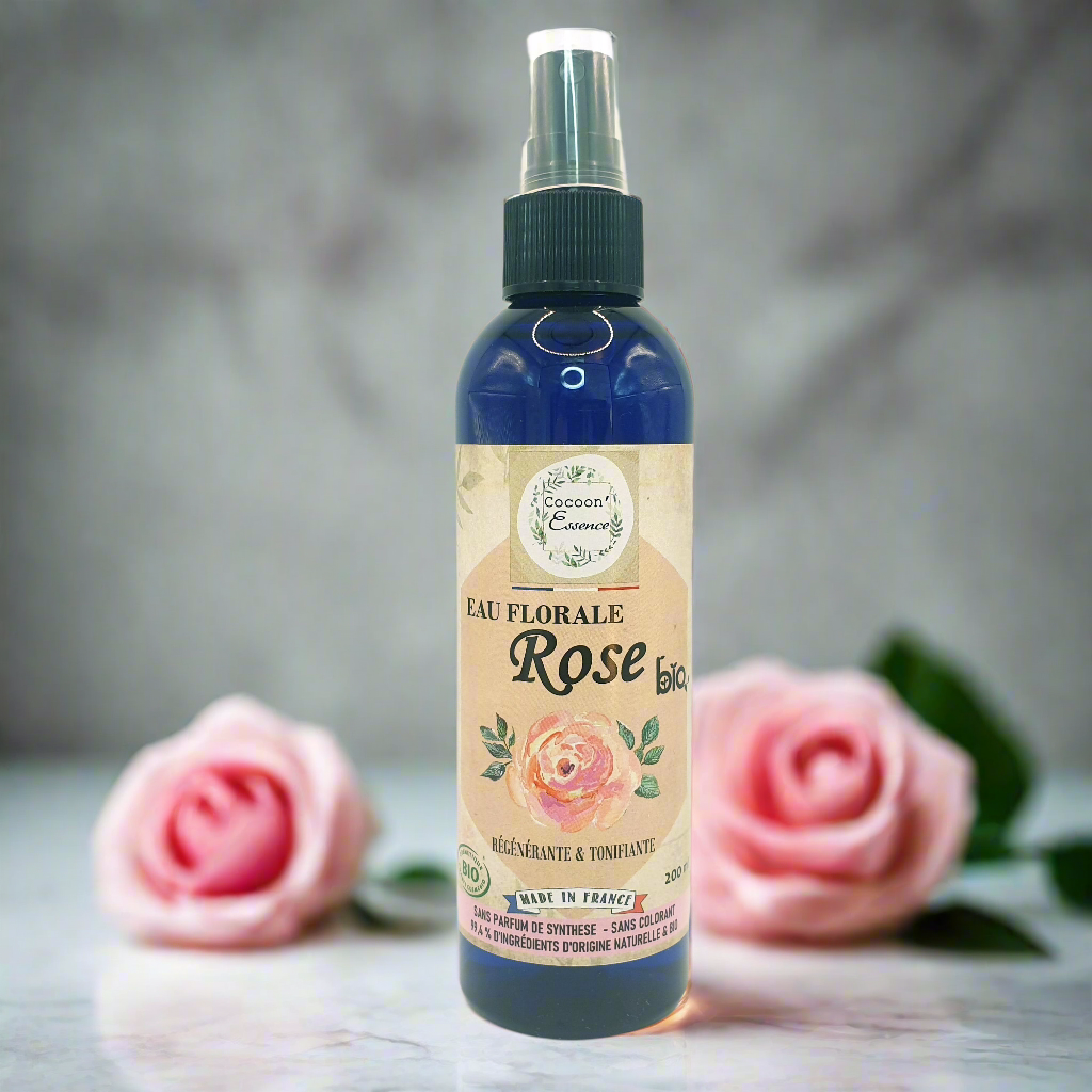 Eau florale de rose - lotion tonique et rafraîchissante - 200 ml